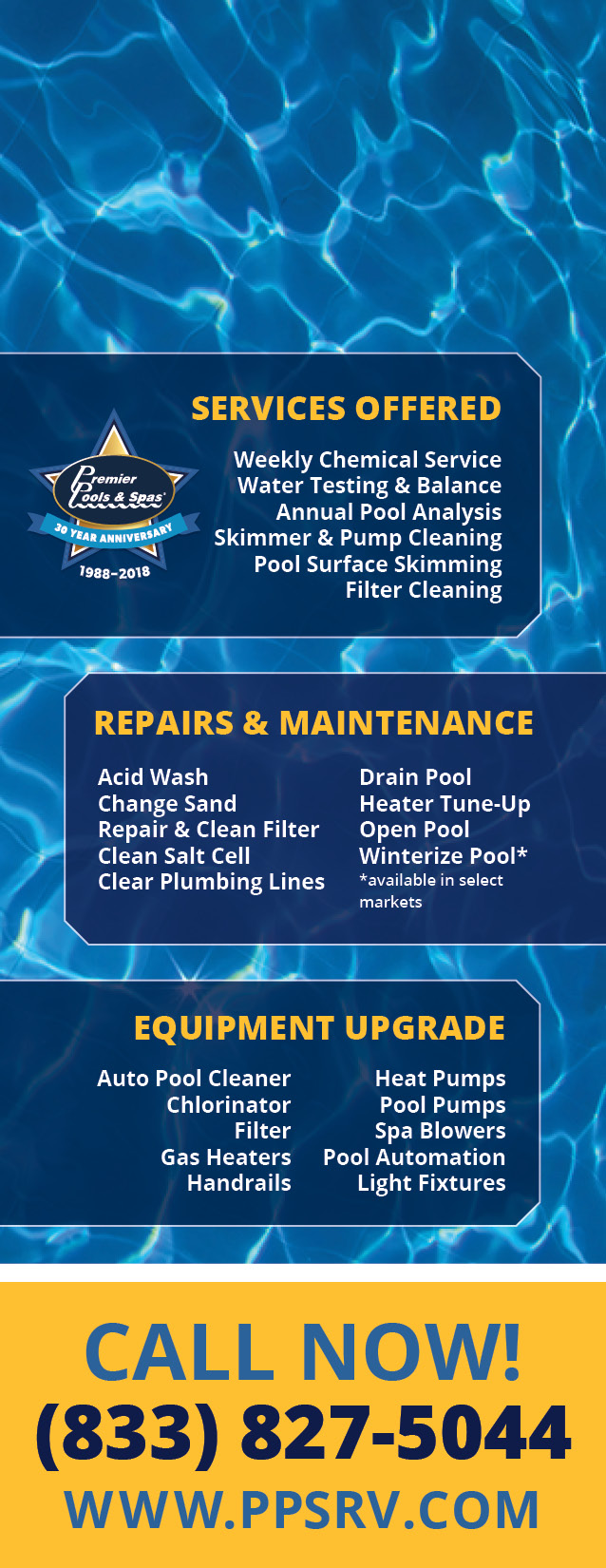 PPSRV Door Hangers Premier Pool Service